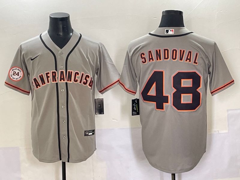 Men 2025 San Francisco Giants #48 Sandoval Grey Game Nike MLB Jersey style 6->san francisco giants->MLB Jersey